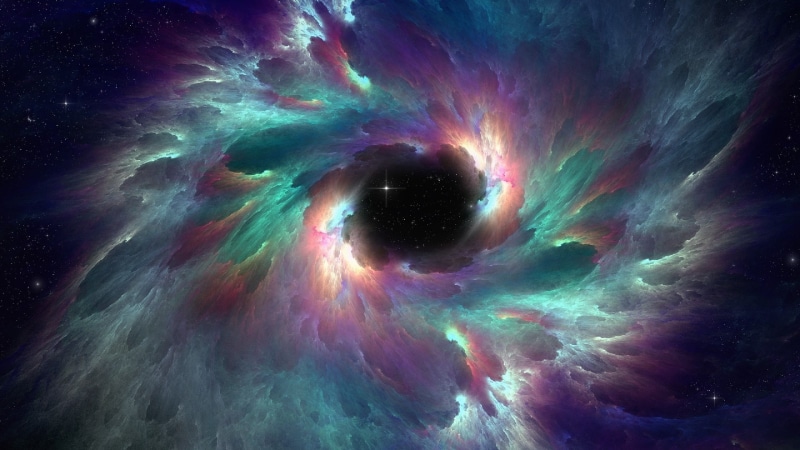 universe, stars, vortex, black hole, spiral, space, fractal art, blackhole, hole, 1080P, nebula