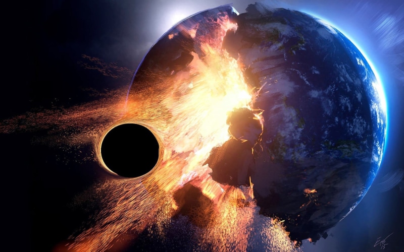 circle, geometric shape, burning, nature, outdoors, people, planet - space, 1080P, night, sky, destruction, black holes, astronomy, fire - natural phenomenon