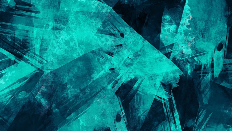 geometry, blue, paint splatter, digital art, minimalism, abstract, grunge, turquoise, 4K