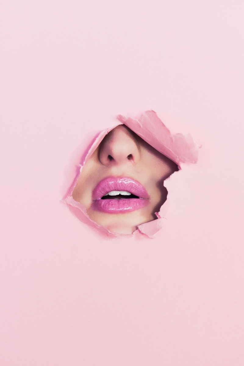 copy Space, close-up, human body part, woman, womens, body part, hole, lipstick, beautiful woman, make-up, portrait, mouth, mouth open, human lips, one Young Woman Only