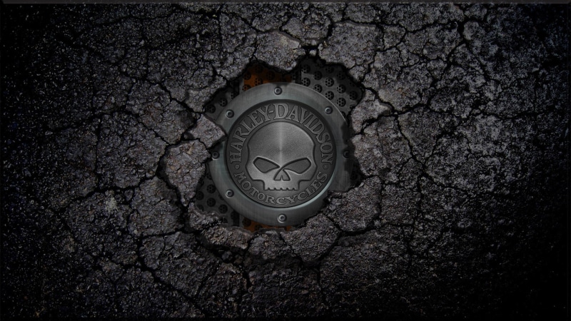 davidson, hole, asphalt, hd, harley, motorcycle, 1080P, bikes