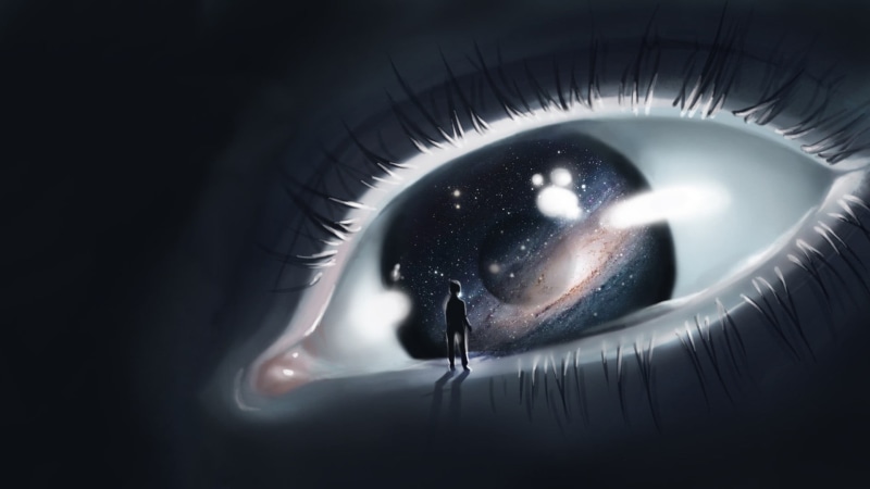 beautiful woman, eyesight, space, human eye, artwork, one person, illustration, looking, adult, eyelash, close-up, planet, security, extreme close-up, eye