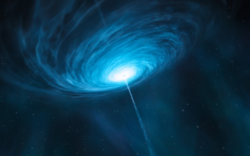 hd, quasar, hole, stars, black, space, 2K, blue