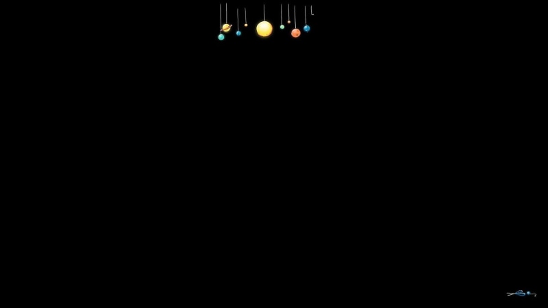 planet, 1080P, space, planets, minimalism, space art, Solar System, illustration