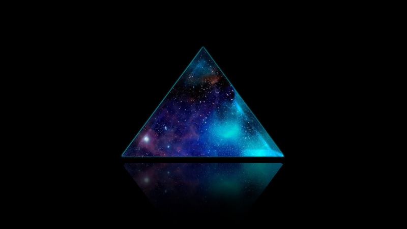 indoors, design, nature, space, galaxy, triangular, precious gem, shape, black background, mineral, sharp, blue, crystal, dark, backgound, jewelry