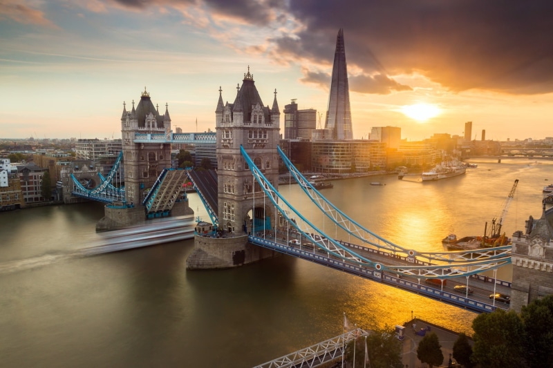 traffic, sunset, 1080P, bridge, London, Tower Bridge