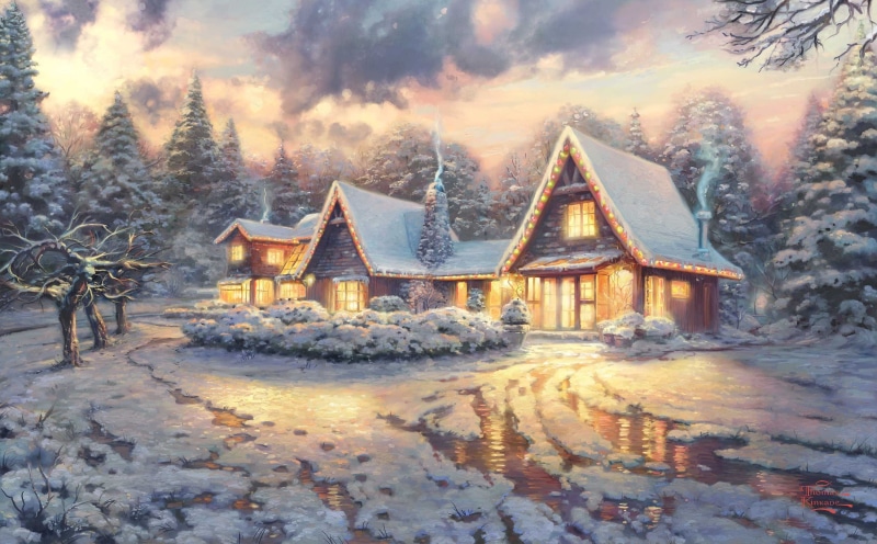 ice, dusk, decoration, snowing, tranquil Scene, house, frozen, no People, hut, tree, plant, built structure, mountain, vacations, holiday, cloud - sky