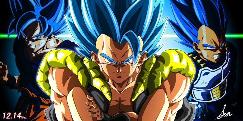 Vegeta (Dragon Ball), Goku, Gogeta (Dragon Ball), Dragon Ball Super: Broly, 5K, Super Saiyan Blue, Movie