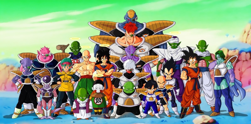 group of people, Dragon Ball, Dragon Ball Z, dragon, mature men, costume, ball, females, togetherness, males, full length, standing, men, real people, childhood