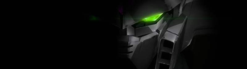 5K, ultrawide, Gundam, green eyes, glowing eyes, anime