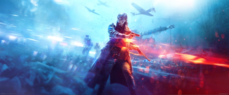 Battlefield 5, adult, indoors, three quarter length, video games, nightlife, stage, musician, one person, crowd, enjoyment, ultra-wide, Battlefield V, concert