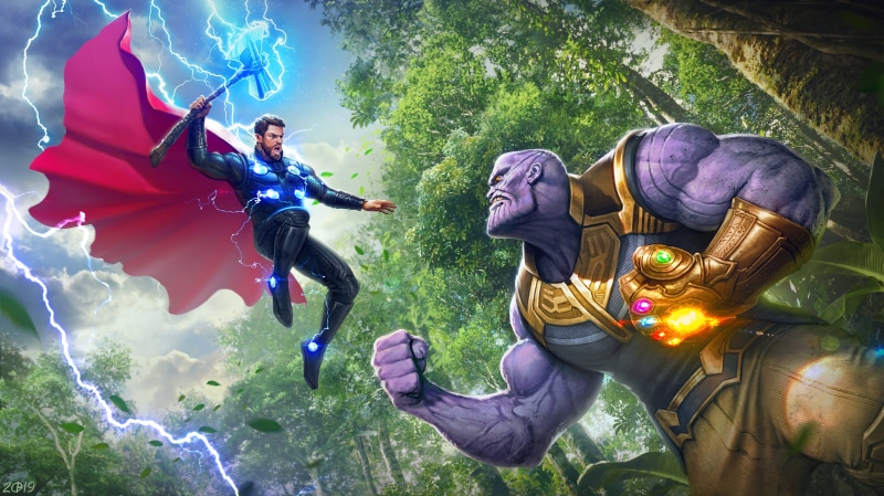 Infinity Gauntlet, Thanos, Avengers, Movie, Thor, 2K, Avengers: Infinity War