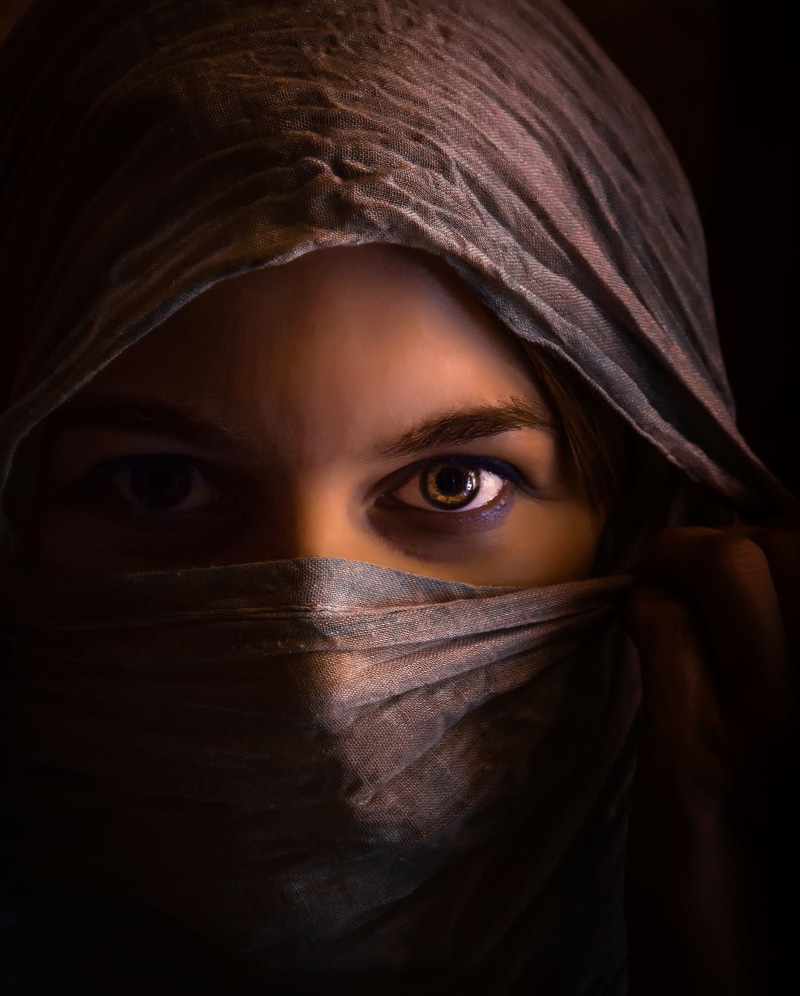 traditional Clothing, dark, adult, burka, fear, arabic Style, females, hiding, human body part, bedouin, religious Veil, nomadic People, beautiful woman