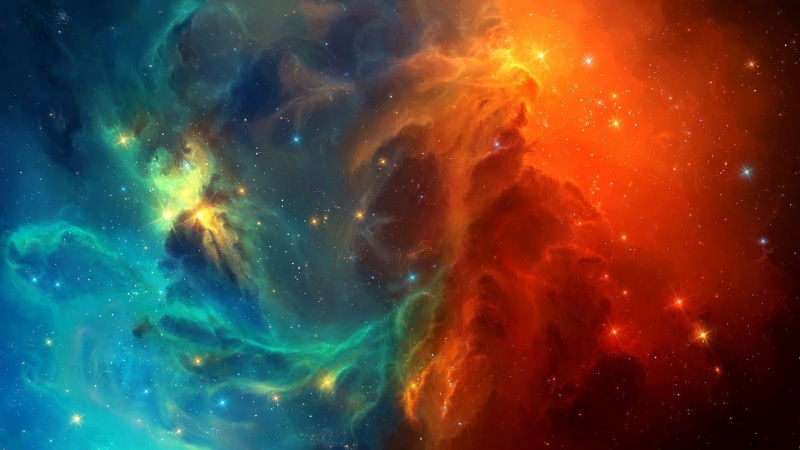 red, orange color, motion, multi colored, stars, beauty in nature, pattern, night, green, clouds, glowing, astronomy, nature, star - space, TylerCreatesWorlds