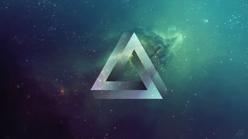 Penrose triangle, TylerCreatesWorlds, space, triangle, 1080P