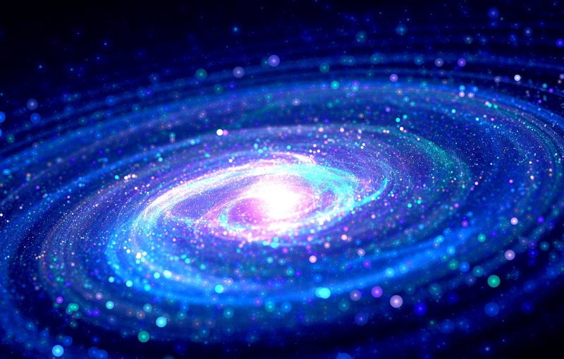 astronomy, Milky Way, spiral, 720P, bokeh, way, pattern, curve, digital art, nature, galaxy, futuristic, full frame, blue, defocused, backgrounds, fractal