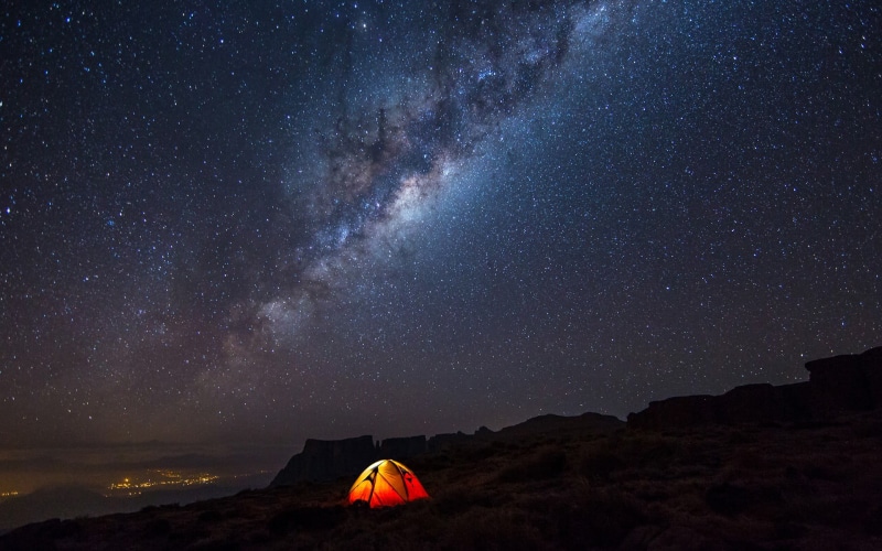 way, tranquil scene, scenics - nature, star - space, milky, galaxy, mountain, tranquility, red, no people, adventure, Milky Way, rock, 1080P, environment