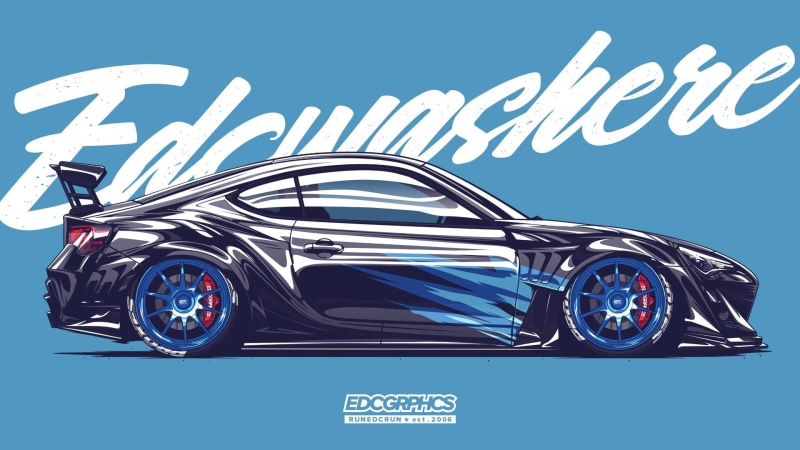 nature, EDC Graphics, shape, design, motor vehicle, render, 1080P, people, outdoors, sport, blue, communication, Subaru, car, event, Japanese cars, Subaru BRZ
