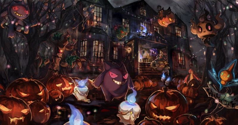lanterns, Pokémon, creativity, Chandelure, decoration, o, Litwick, Drifloon, craft, no people, lighting equipment, representation, Gengar, Dusknoir