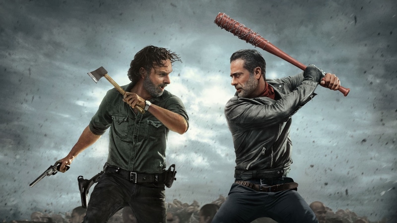 andrew lincoln, 1080P, negan, Jeffrey Dean Morgan, walking dead, rick grimes