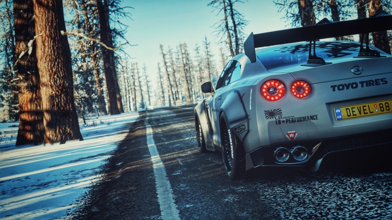 winter, Nissan GTR, Nissan, GTR R35, Liberty Walk, Forza Horizon 4, Toyo Tires, 1080P, car