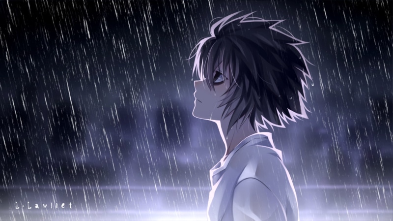 Rain, Anime, 1080P, L (Death Note), Death Note