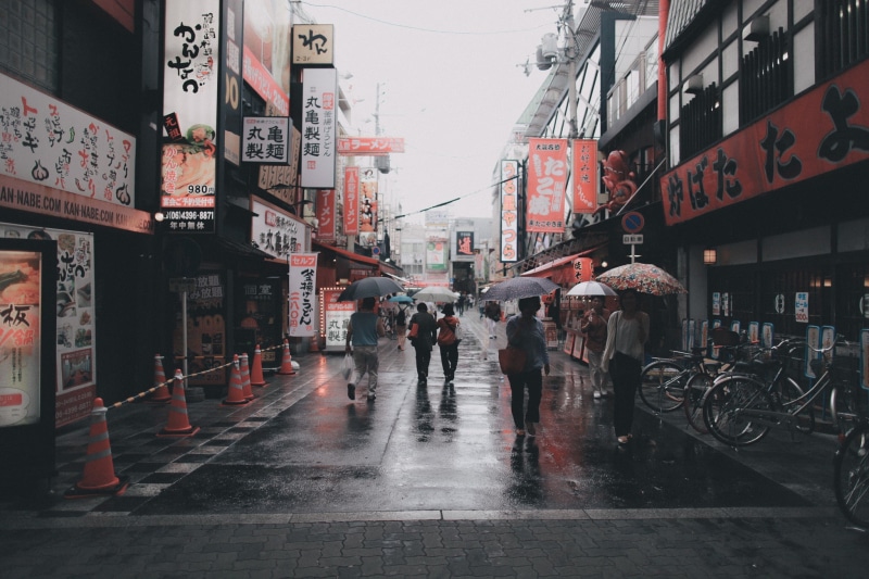 umbrella, Japan, 1080P, Japanese, street, Asian