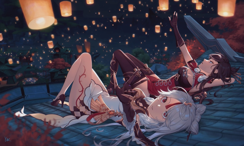 Ningguang (Genshin Impact), 4K, Genshin Impact, anime girls, Beidou (Genshin Impact)