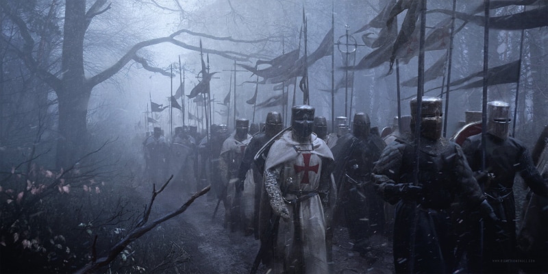 medieval, Jama Jurabaev, 1080P, digital art, knight, fantasy art, Crusades, armor, crusaders