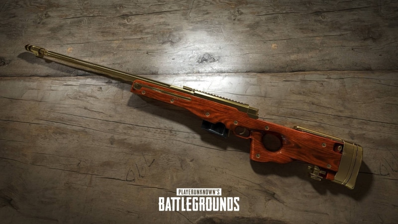 PUBG, 1080P, wooden surface, Accuracy International AWM, weapon, PC gaming, rifles