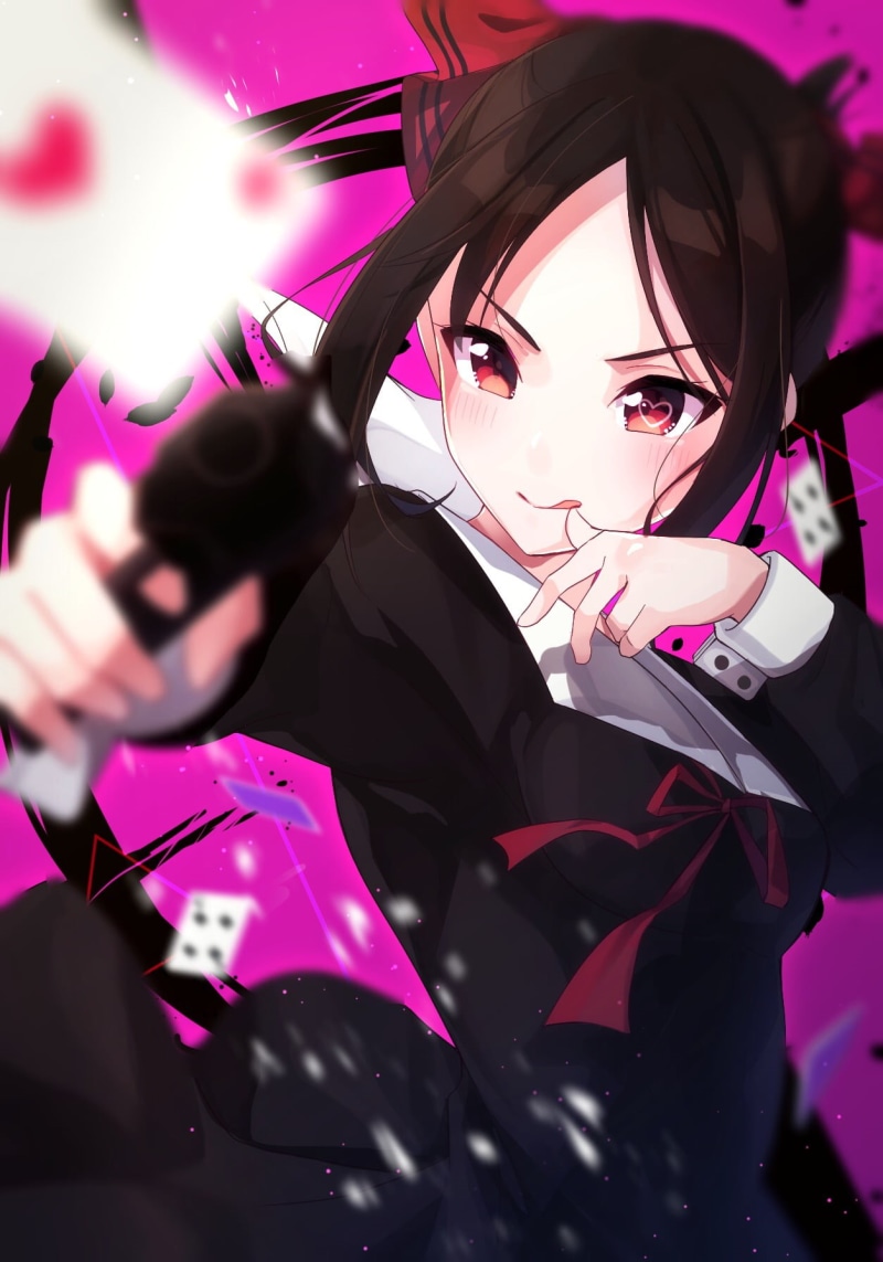 anime girls, 720P, Kaguya-Sama: Love is War, weapon, Kaguya Shinomiya