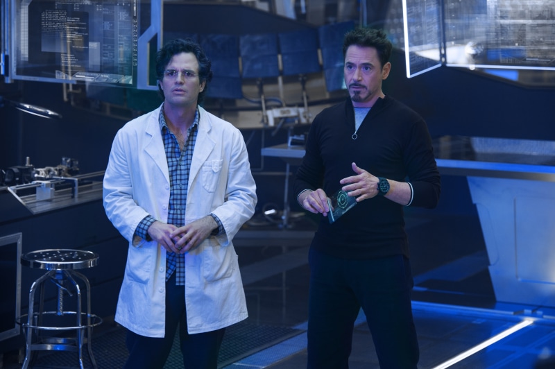 Avengers: Age of Ultron, Bruce Banner, Hulk, Tony Stark, 4K, Mark Ruffalo, Iron Man, laboratory, frame, Robert Downey Jr., The Avengers: Age Of Ultron