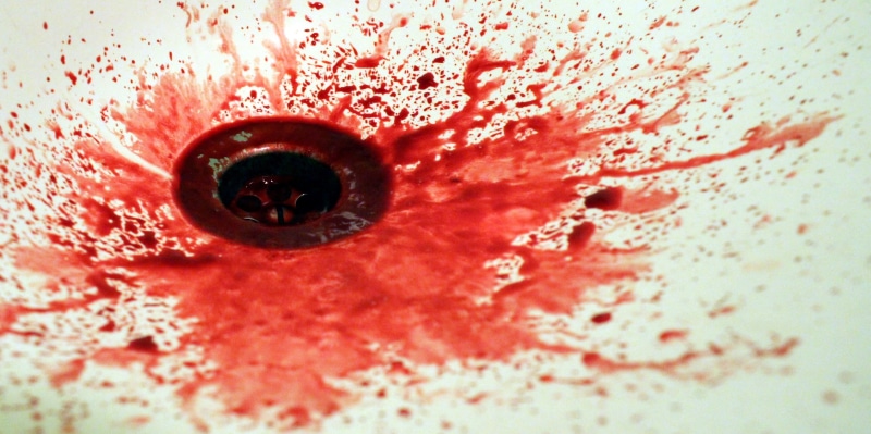 hand basin, water, wet, drop, blood, no people, indoors, the wound, 2K, liquid, macro, sink, ceramic, spatter, drain, domestic room, backgrounds, home
