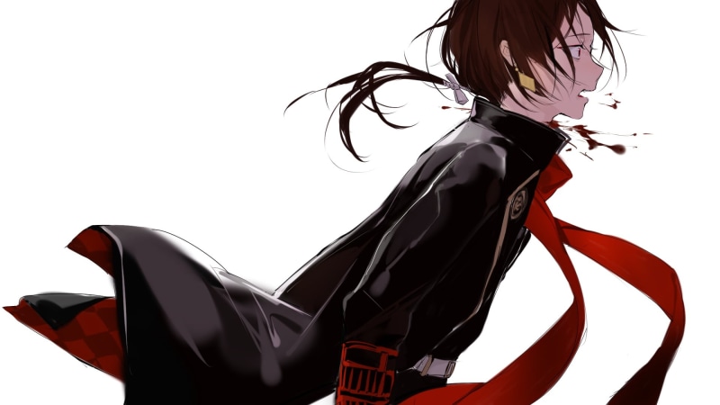 Kashu Kiyomitsu, 1080P, touken ranbu, Dance of swords, by Qidai, pain, blood spatter, wounded