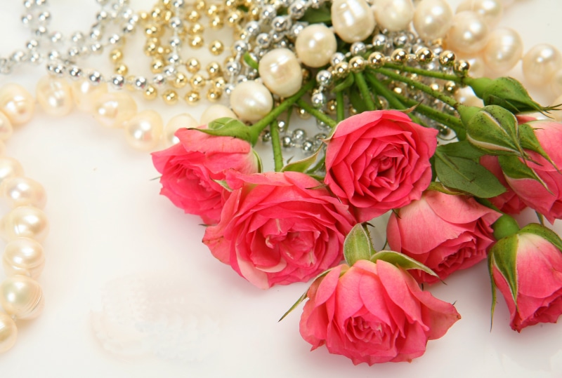 vulnerability, pink Color, flowers, necklace, plant, pearls, red, love, pearl, pearl jewelry, no people, flower, luxury, backgrounds, leaf, pink, elegance