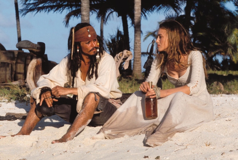 1080P, Pirates Of The Caribbean, Keira Knightley, Johnny Depp, Pirates Of The Caribbean: The Curse Of The Black Pearl, Jack Sparrow, Elizabeth Swann