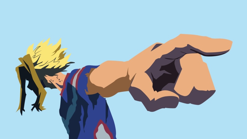 My Hero Academia, Minimalist, 1080P, Blonde, All Might, Costume, Anime, Toshinori Yagi, Boku no Hero Academia