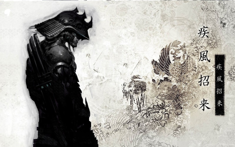 black color, samurai, representation, museum, history, mammal, the past, artwork, drawing - art product, 720P, craft, architecture, sculpture