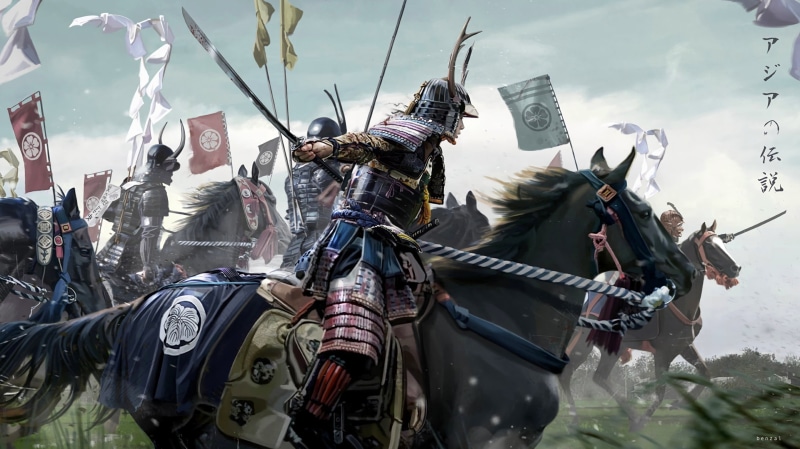 Fantasy, 2K, Samurai, Armor, Warrior, Katana, Horse