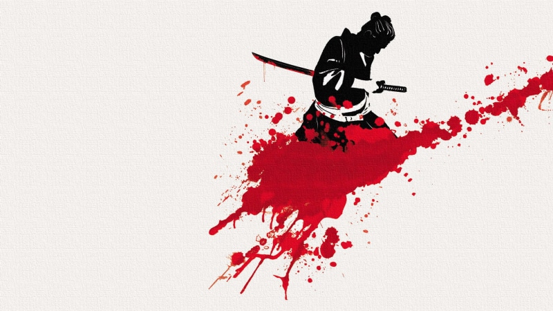 abstract, shape, paper, close-up, art, indoors, samurai, splattered, blob, digital, katana, white background, ink, design, symbol, people, silhouette, spray