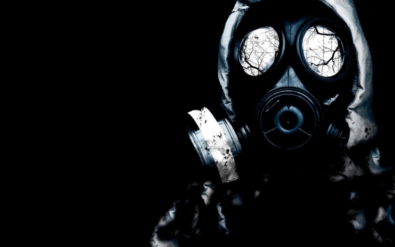 costume, protective Mask - Workwear, unhygienic, toxic Substance, security, dirty, door, mask, radioactive Warning Symbol, safety, no people, black, chemical
