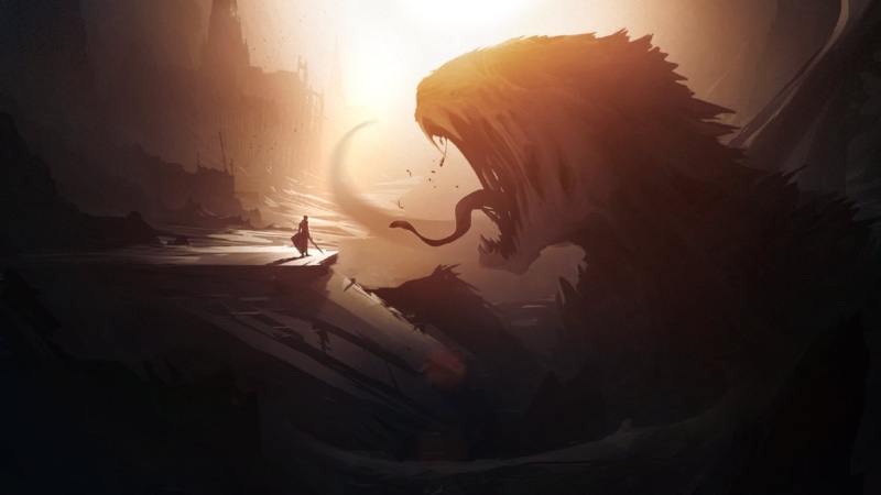 back Lit, mountains, long hair, men, spooky, dark, digital art, indoors, warrior, sunlight, women, young Adult, vertebrate, silhouette, fantasy art, horror