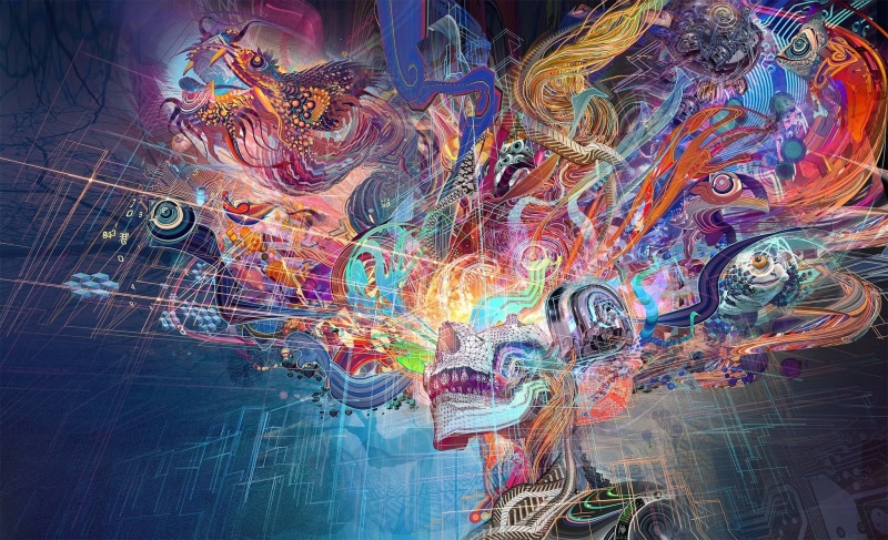 indoors, dragon, creativity, full frame, festival, multicolored, art and craft, brain, skull, skeleton, close-up, multi colored, electric light