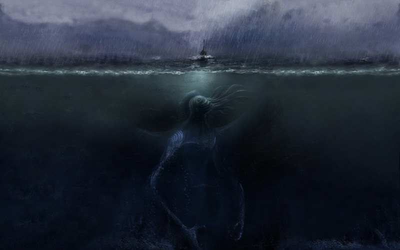leisure activity, real people, underwater, close-up, storm, Cthulhu, day, sea monsters, beauty in nature, motion, split view, 1080P, unrecognizable person