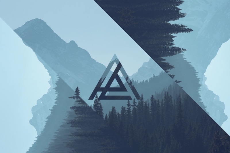 graphic design, fog, edit, outdoors, water, 4K, built structure, split, mountain range, beauty in nature, mountain, sky, scenics - nature, tranquil scene