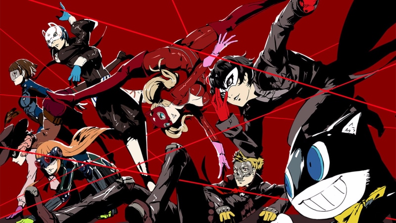 metal, full frame, Persona 5, multi colored, decoration, celebration, backgrounds, close-up, 1080P, Phantom Thieves, event, art and craft, representation