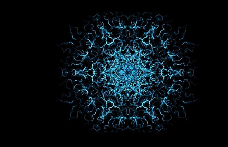 blue, three dimensional, technology, research, illness, indoors, mandalas, abstract, healthcare and medicine, black background, 480P, medical condition