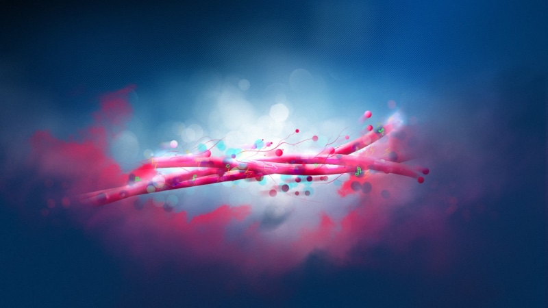water, nature, painting, close-up, nerve, motion, impact, blue, smoke - physical structure, creativity, indoors, fantasy, artwork, digital art, colored background