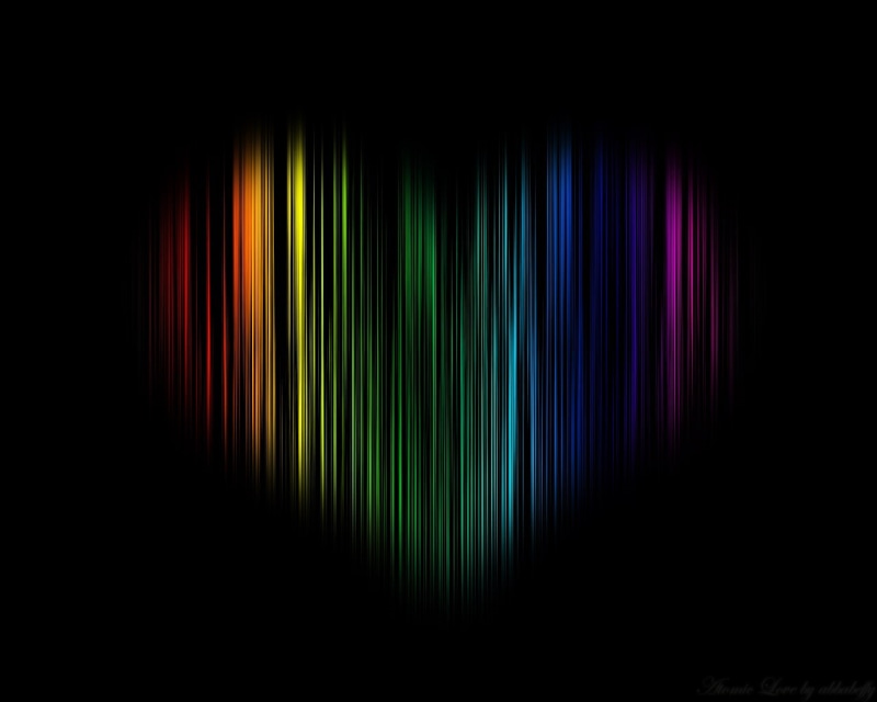 heart, abstract, dark, green, dark background, multi, colorful, colored, illustration, background, 720P, purple, blue, artwork