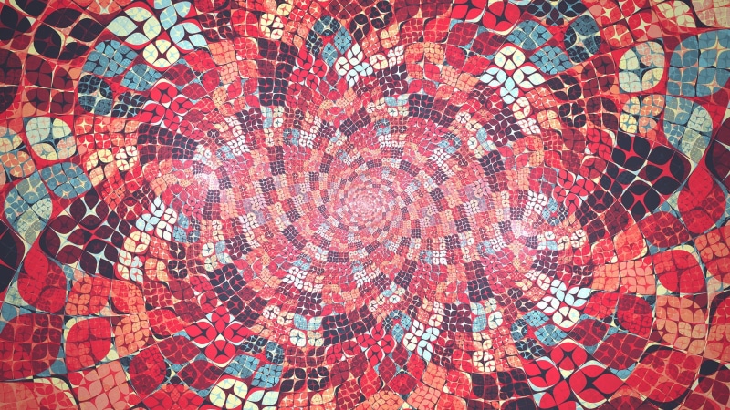 mosaic, architecture, abstract, design, built structure, multicolored, decoration, pattern, backgrounds, wall - building feature, concentric, circle, no people